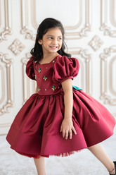 Maroon crystal dress